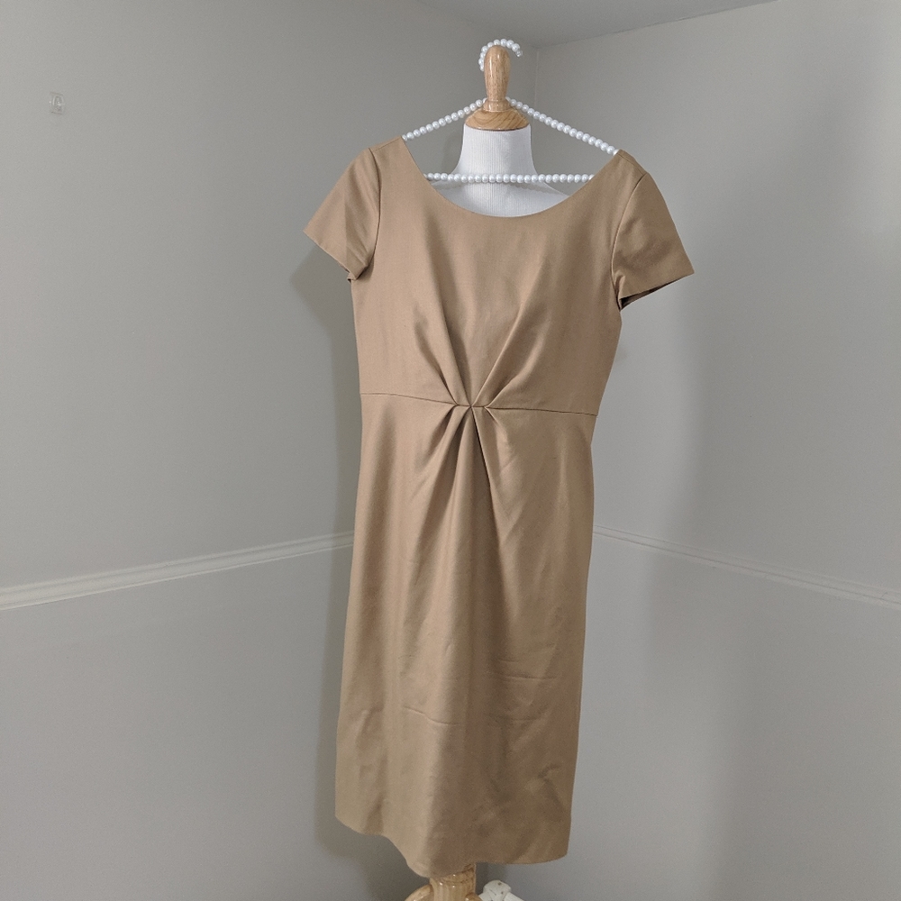 J. Crew Camel 100% Wool Sheath Dress